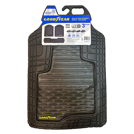 JGO. CUBRE ALFOMBRAS HEAVY DUTY - SUPER PESADA GOODYEAR, PVC, 3 PIEZAS - 2