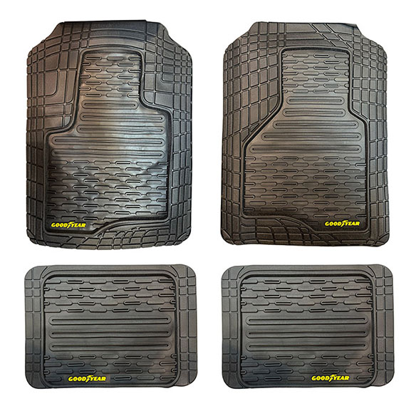 JGO. CUBRE ALFOMBRAS HEAVY DUTY - SUPER PESADA GOODYEAR, PVC, 4 PIEZAS