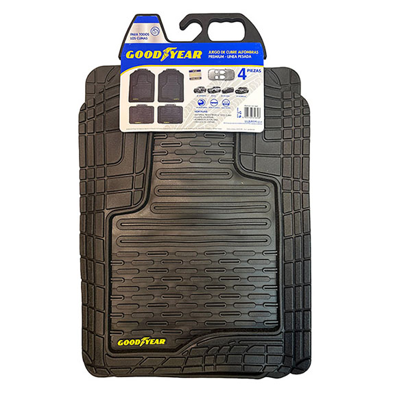 JGO. CUBRE ALFOMBRAS HEAVY DUTY - SUPER PESADA GOODYEAR, PVC, 4 PIEZAS - 2