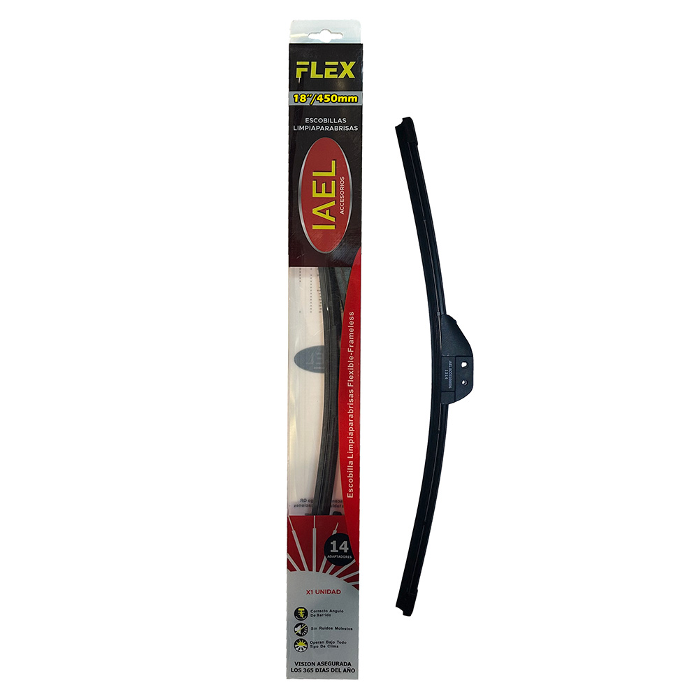 ESCOBILLAS 18` FLEXIBLE FRAMELESS, HOMOLOGADAS, IAEL