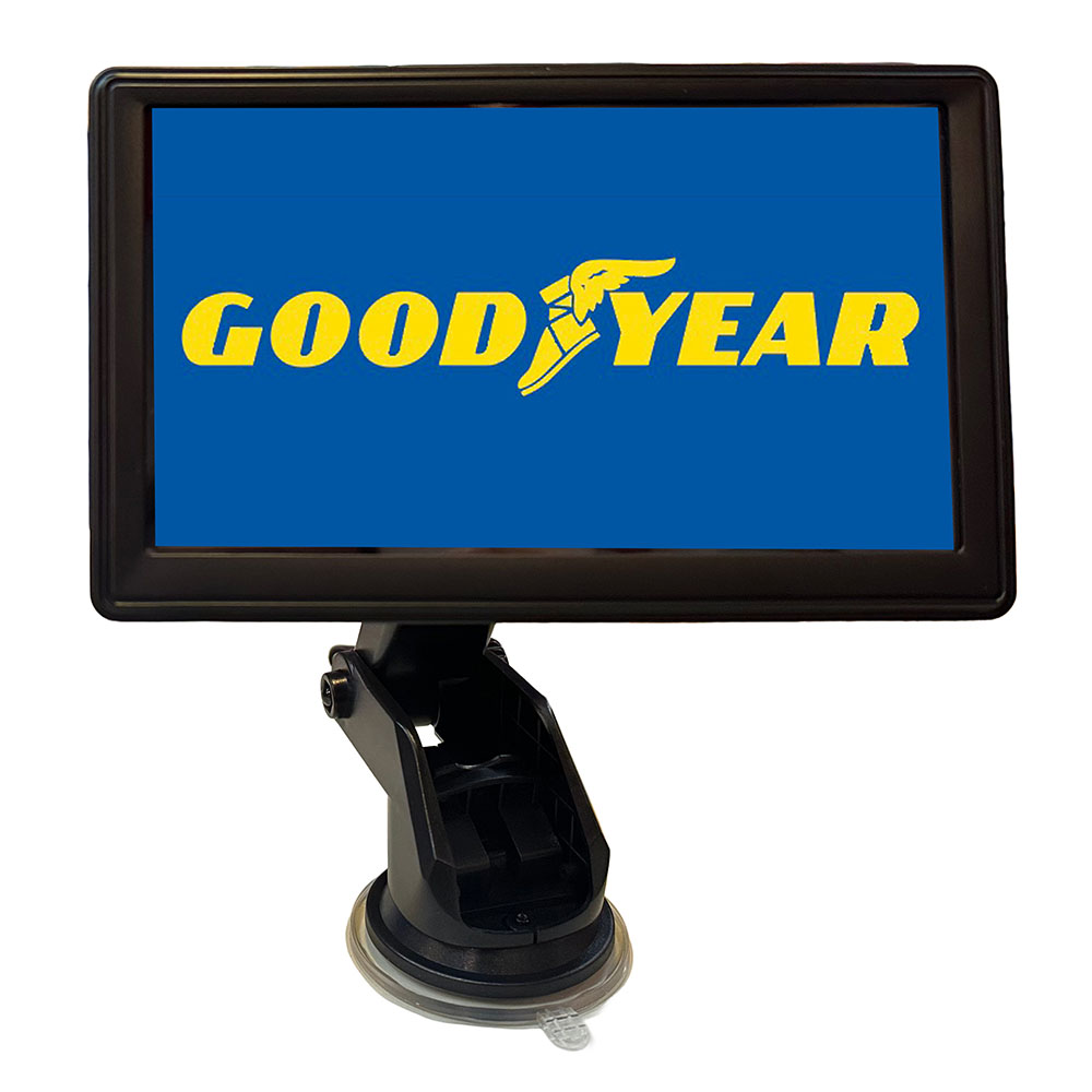 PANTALLA GOODYEAR 7" ANDROID AUTO - CARPLAY GPS PORTATIL, 12/24V