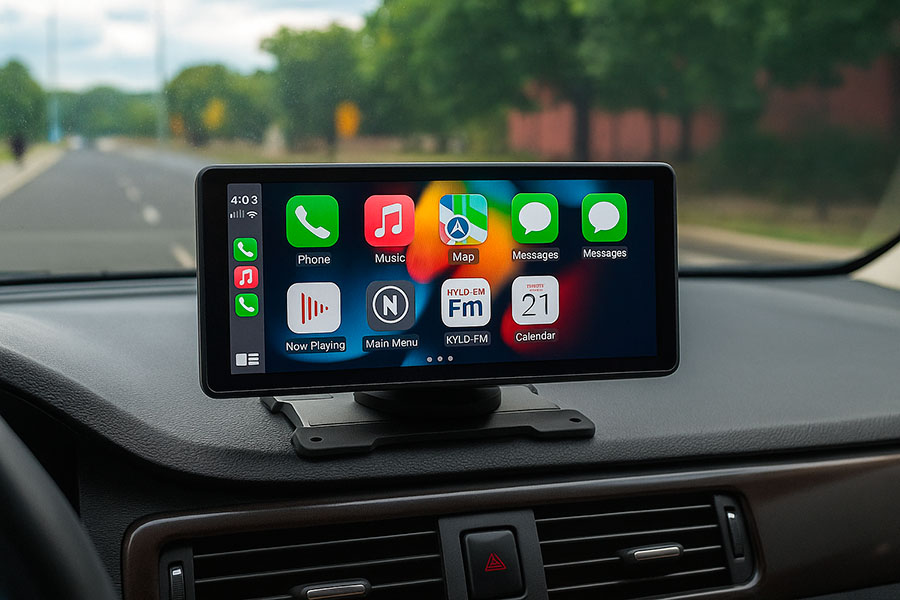 PANTALLA GOODYEAR 10.26" ANDROID AUTO - CARPLAY GPS PORTATIL, 12/24V - 2