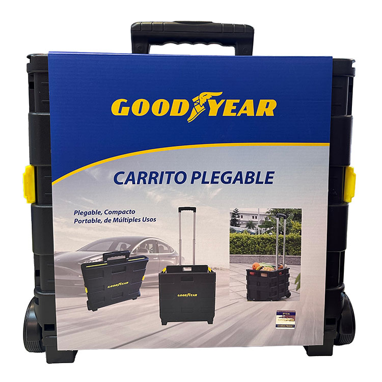 CARRO PLEGABLE GOODYEAR PORTA OBJETOS, PLASTICO, MULTIUSO, 38X36X33CM - 3