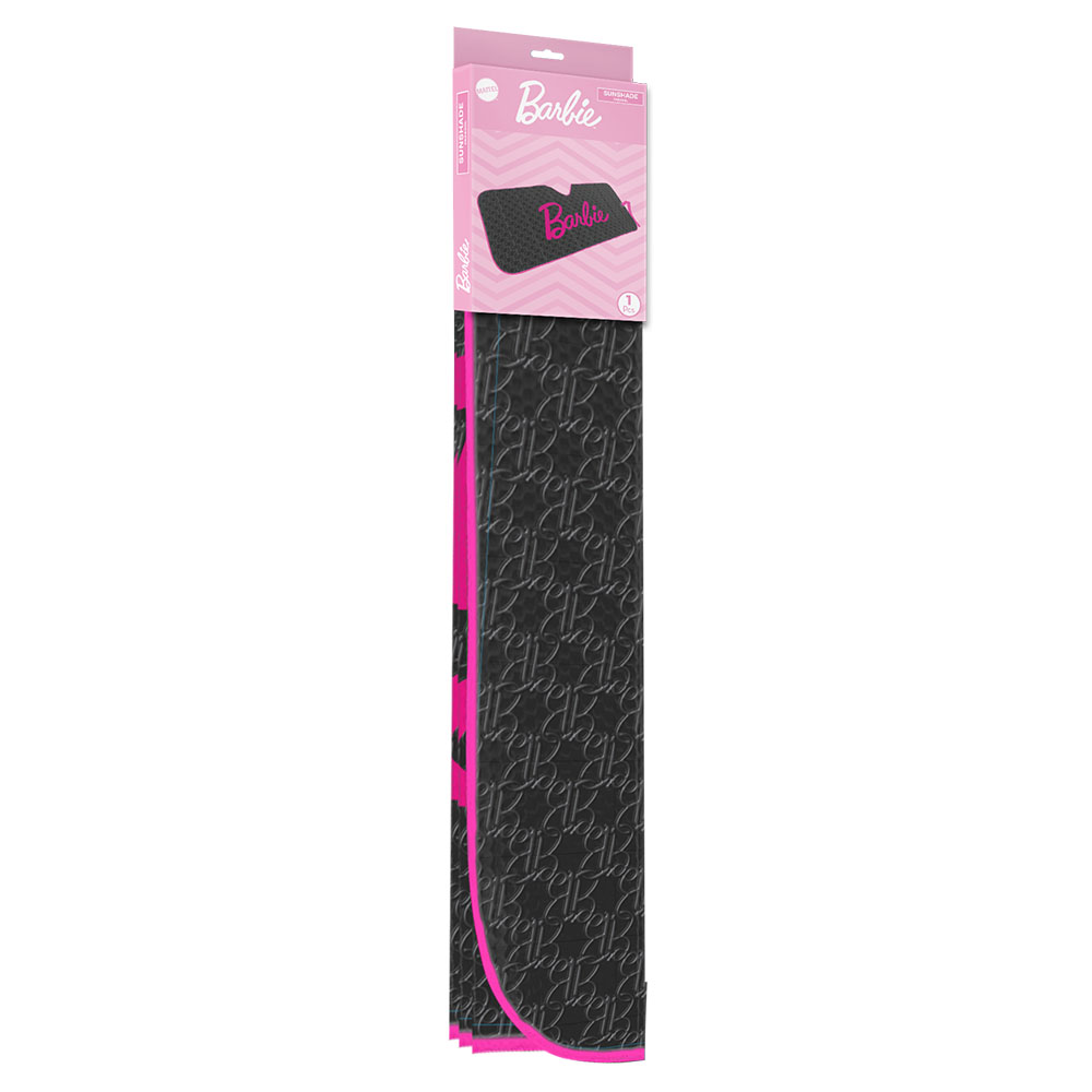 CORTINA PARASOL BARBIE DELANTERA NEGRA CON ROSA - 3