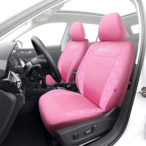 FUNDA ASIENTO BARBIE, ROSA, TELA CON ESPUMA, 10PCS - 2