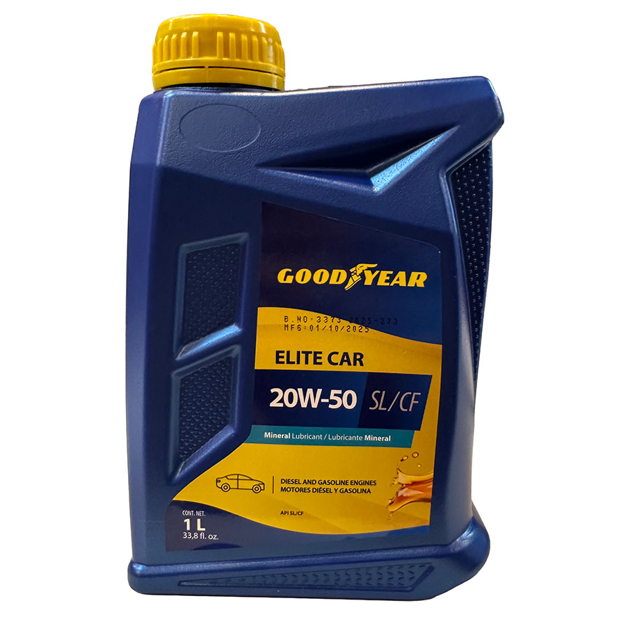 ACEITE MULTIGRADO GOODYEAR ELITE CAR MINERAL 20W50 1 LITRO, SL/CF - 2