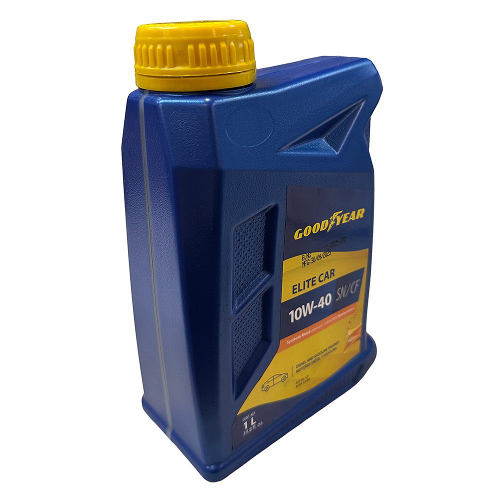 ACEITE MULTIGRADO GOODYEAR ELITE CAR SEMI SINTETICO 10W40 1 LITRO, SN/CF