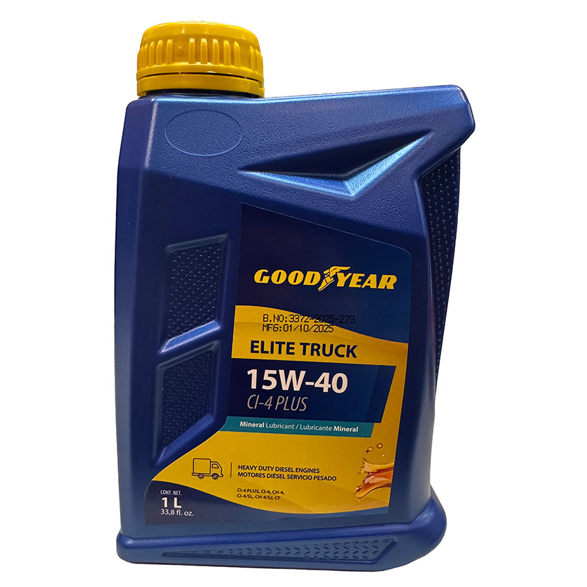 ACEITE MULTIGRADO GOODYEAR ELITE TRUCK MINERAL 15W40 1 LITRO, CI-4PLUS A3/B4 E7 AMBAR - 2