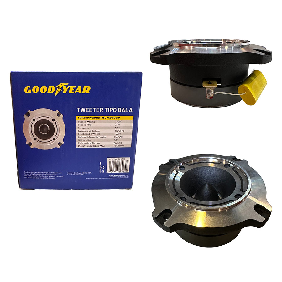 TWEETER GOODYEAR TIPO BALA 4", ALUMINIO 150W - 2
