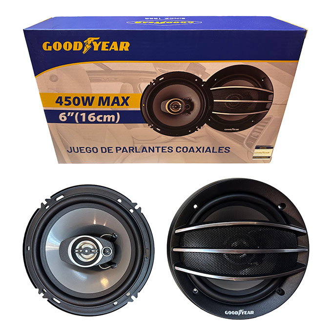 JGO. PARLANTES GOODYEAR 6" 3 VIAS,450W