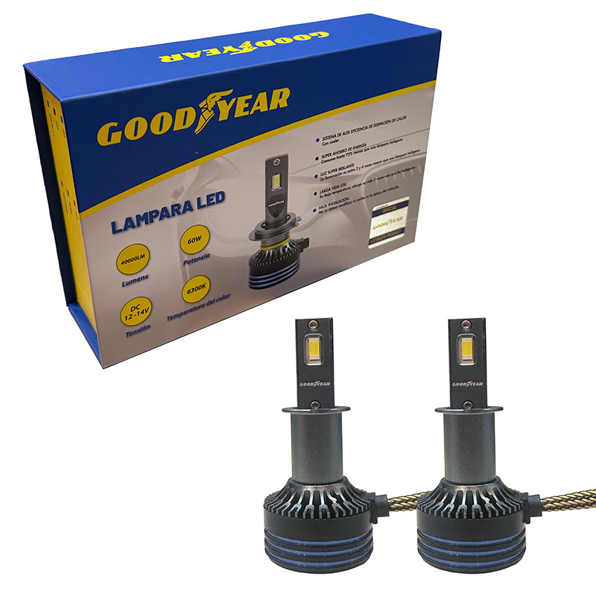 JGO. LAMPARA CREE LED GOODYEAR HLK, H3 CON COOLER 60W