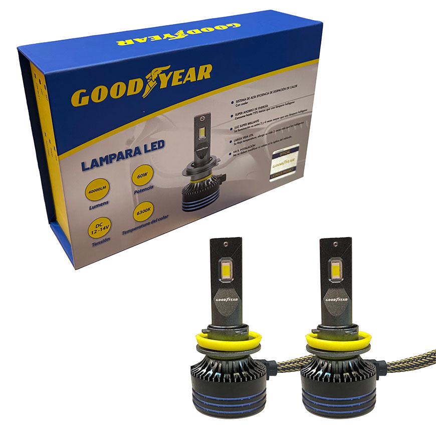 JGO. LAMPARA CREE LED GOODYEAR HLK, H8_9_11 CON COOLER 60W