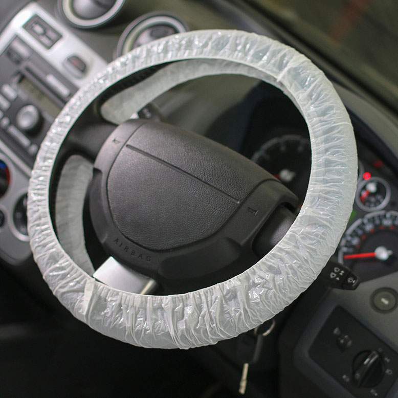 KIT CUIDADO PROTECTOR INTERIOR AUTOMOTOR 5 EN 1, LAVADERO Y TALLER, CUBRE ALFOMBRA, CUBRE VOLANTE, CUBRE PALANCA, CUBRE FRENO, CUBRE ASIENTO. - 2