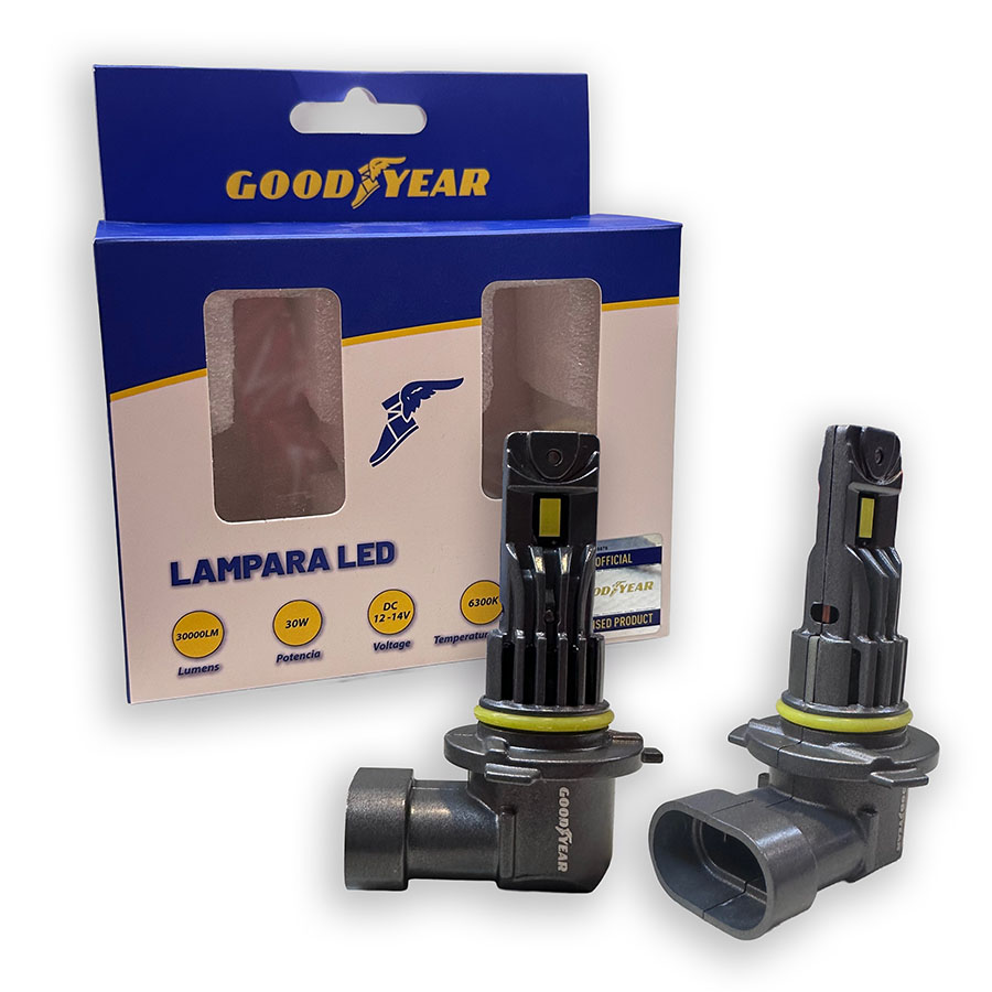 JGO. LAMPARA CREE LED GOODYEAR PLUG AND PLAY, SIN CABLE, 9005 CON COOLER 28W