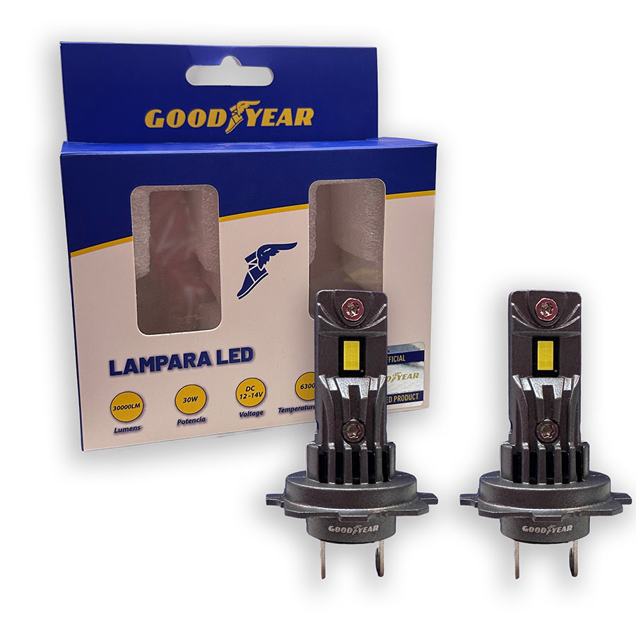 JGO. LAMPARA CREE LED GOODYEAR PLUG AND PLAY, SIN CABLE, H7 CON COOLER 28W