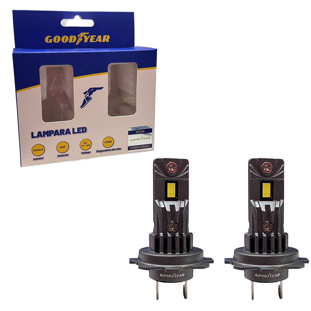 JGO. LAMPARA CREE LED GOODYEAR PLUG AND PLAY, SIN CABLE, H7 CON COOLER 28W - 3