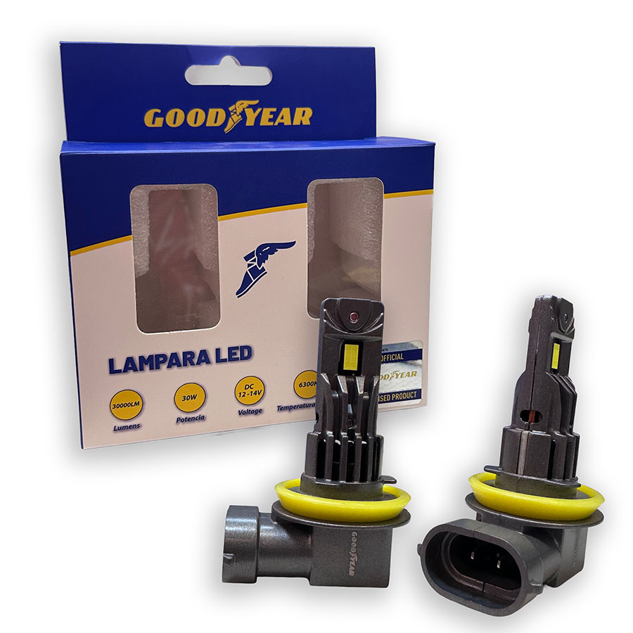 JGO. LAMPARA CREE LED GOODYEAR PLUG AND PLAY, SIN CABLE, H8_9_11 CON COOLER 28W