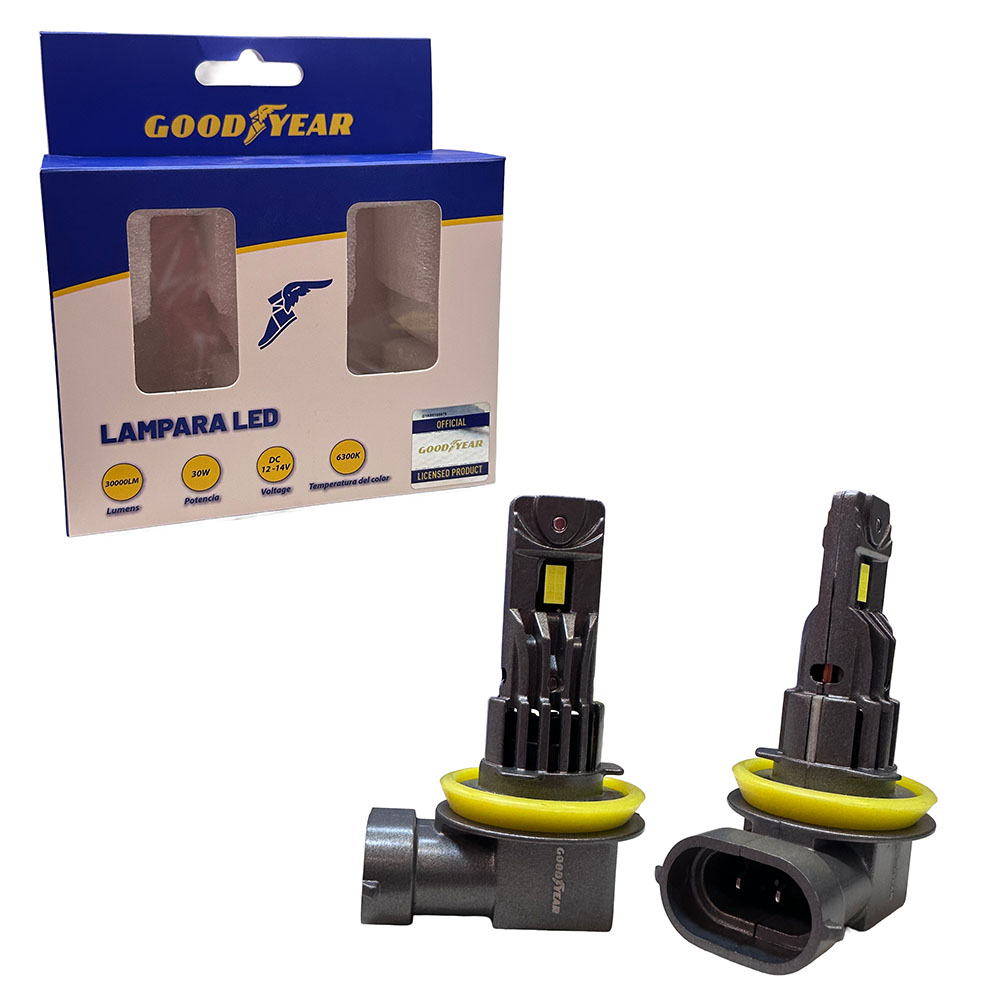 JGO. LAMPARA CREE LED GOODYEAR PLUG AND PLAY, SIN CABLE, H8_9_11 CON COOLER 28W - 3