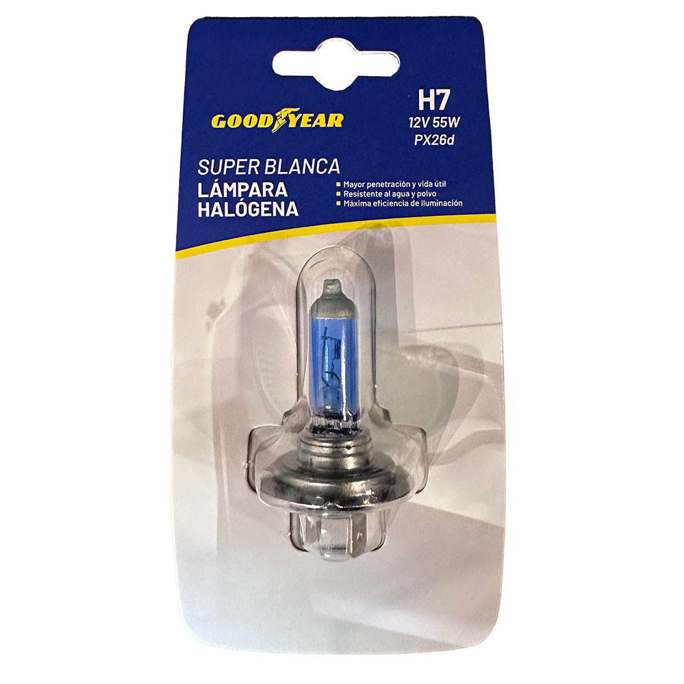 LAMPARA GOODYEAR H7 12V 55W, SUPER BLANCA, EN BLISTER - 3
