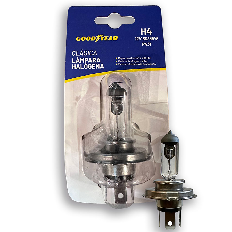 LAMPARA GOODYEAR H4 12V 60/55W, EN BLISTER