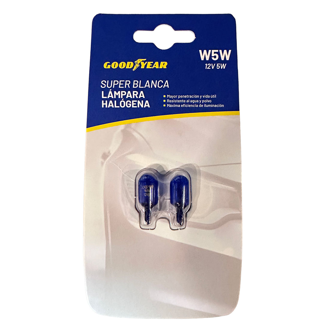 JGO. LAMPARA GOODYEAR T10 W5W 12V 5W, SUPER BLANCA, BLISTER X2 - 3