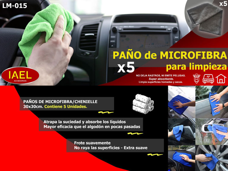 SET X5 PANO LIMPIEZA MICROFIBRA 30X30CM - 2