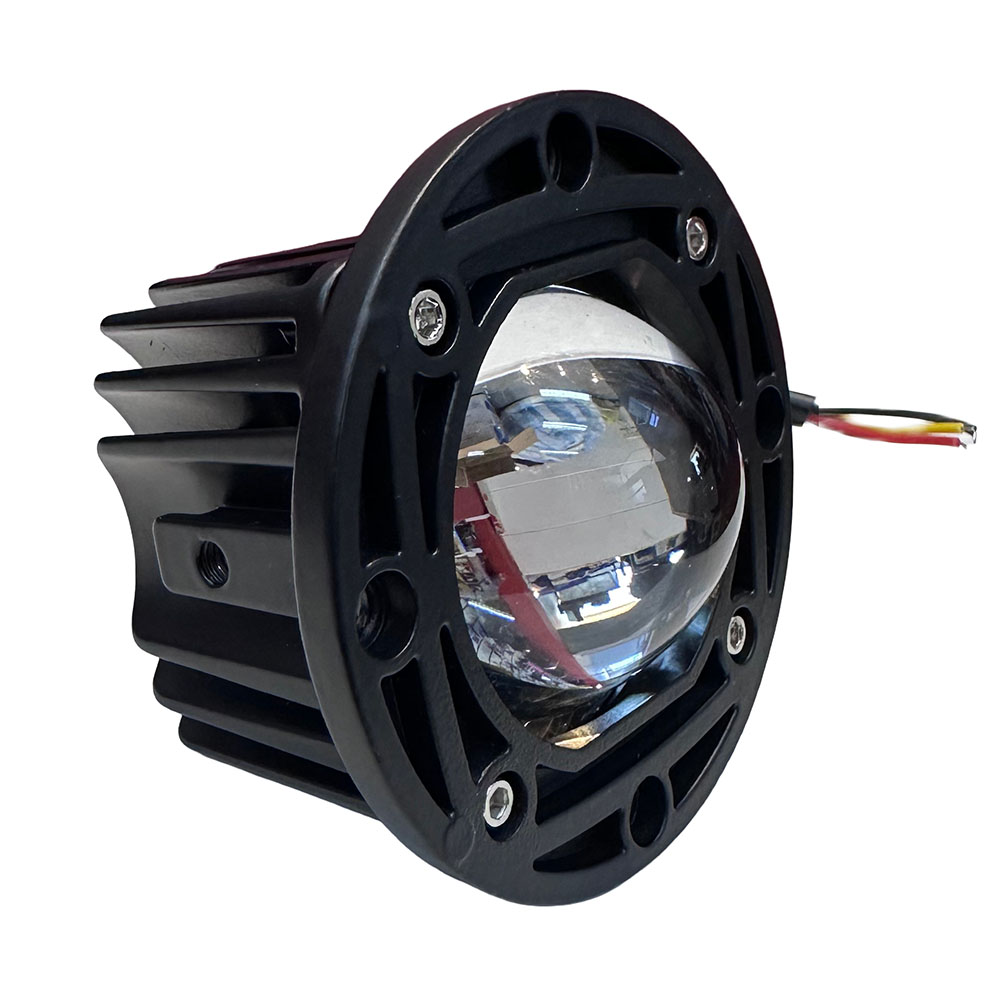 FARO LED REDONDO LUPA, 7,5CM, 15W LUZ BLANCA Y AMBAR ANTINIEBLA