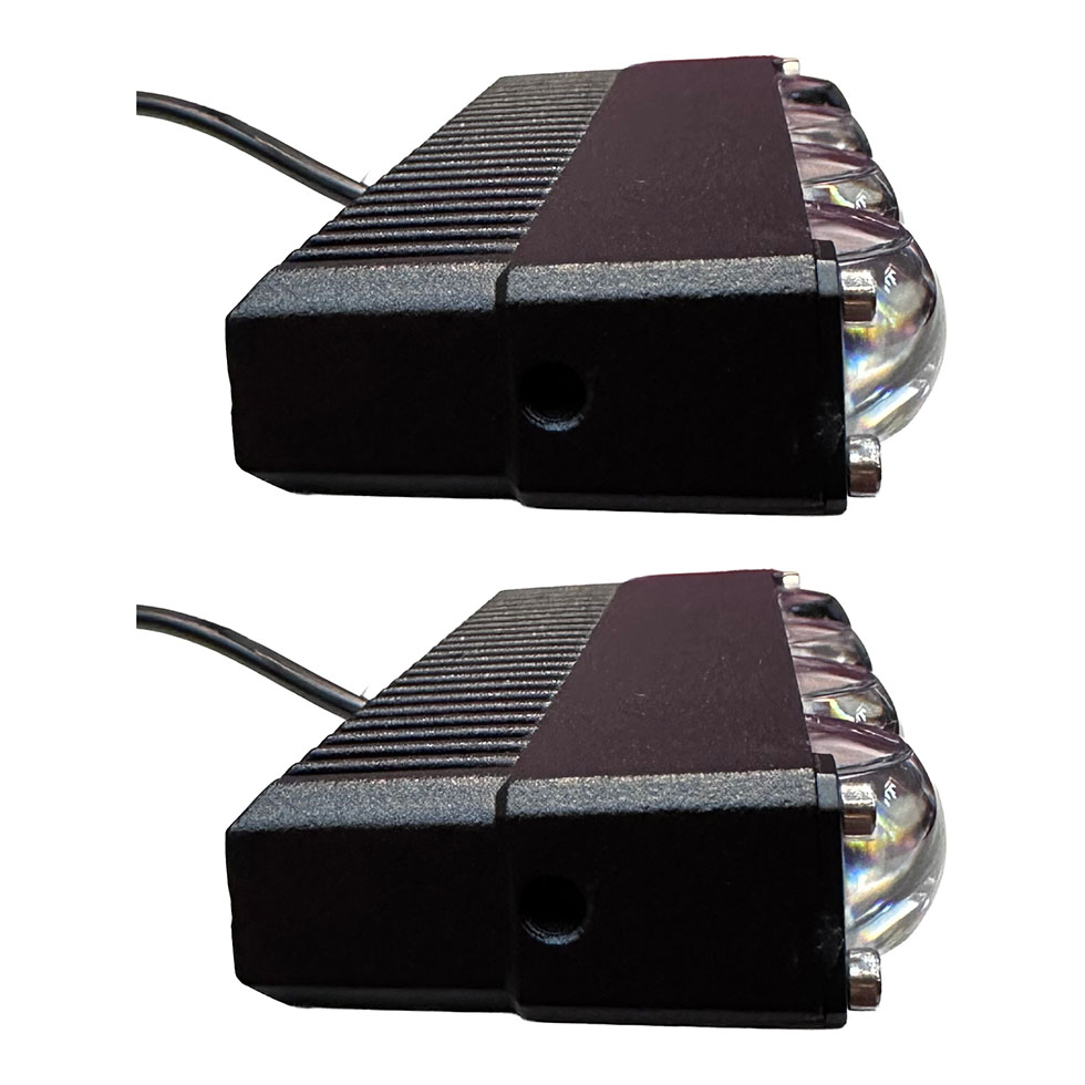 JGO FARO RECTANGULAR 15W, LUPA SUPER POTENTE, BLANCO Y AMBAR, 13 X 2 X 5CM - 2