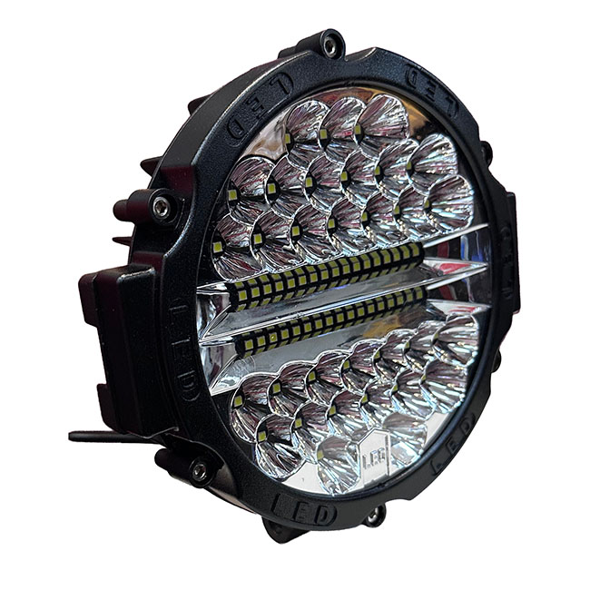 FARO LED REDONDO 68W 68 LEDS, 17,5CM DIAMETRO, FRENTE NEGRO