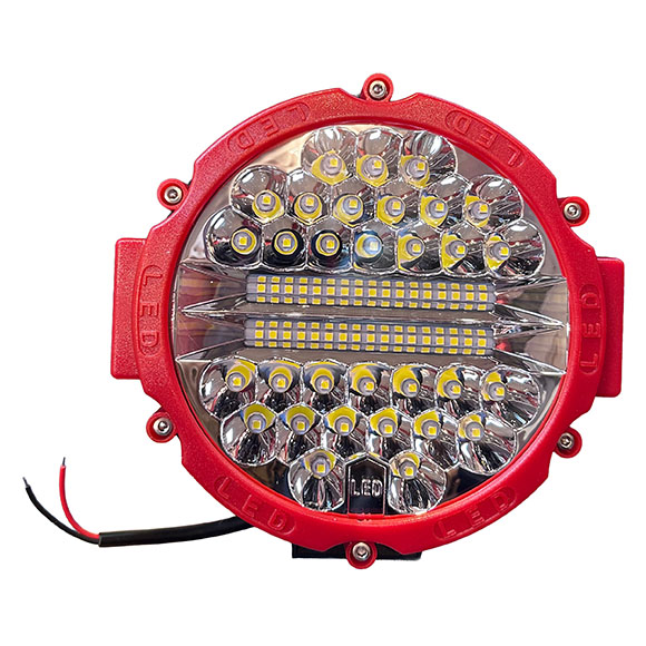 FARO LED REDONDO 68W 68 LEDS, 17,5CM DIAMETRO, FRENTE ROJO - 2