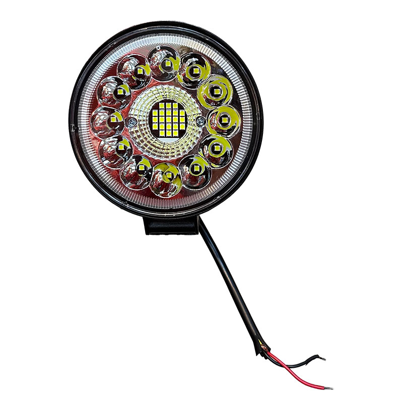 FARO LED REDONDO 99W 9 LEDS BLANCO, 11CM DIAMETRO, LUZ FIJA + FLASH