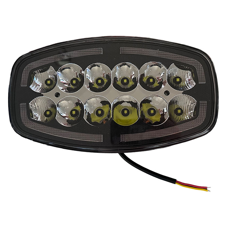 FARO LED OVALADO 36W 12 LEDS, CON GIRO DRL AMBAR, CARCAZA ALUMINIO, 24 X 13 X 5CM - 2