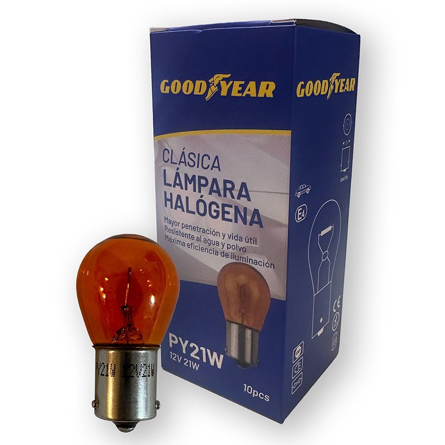 LAMPARA GOODYEAR 1141 HY21W 12V 21W, AMBAR