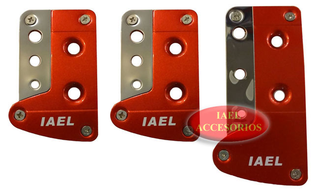 JGO. PEDALERAS ALUM. RAC, ROJO C/CROM.