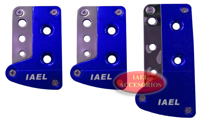 JGO. PEDALERAS ALUM. RAC, AZUL C/CROM.