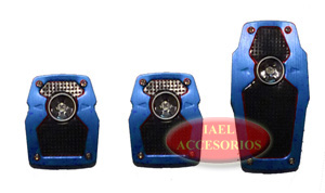 JGO. PEDALERA ALUM ZEN, AZUL, CON APLIQUE DE GOMA