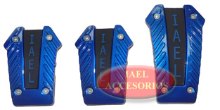 JGO. PEDALERA ALUM GOTHAM, AZUL, C/GOMA
