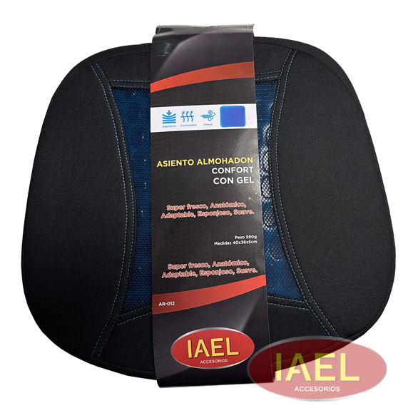 ASIENTO ALMOHADON CONFORT, CON GEL, 40 X 36 X 5 CM, SUPER FRESCO - 2