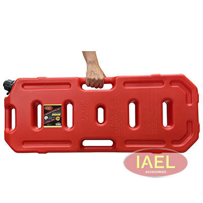 BIDON TANQUE DE COMBUSTIBLE PLANO, CHATO 20LTS, CON PICO VERTEDOR - 2