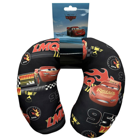 ALMOHADON PARA VIAJE CUELLO, ADULTO, 30*30CM, MOTIVO DISNEY CARS