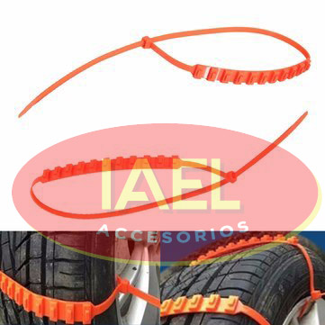 KIT PRECINTOS DE TRACCION EMERGENCIA PARA NIEVE Y BARRO, AUTO, 10PCS - 2