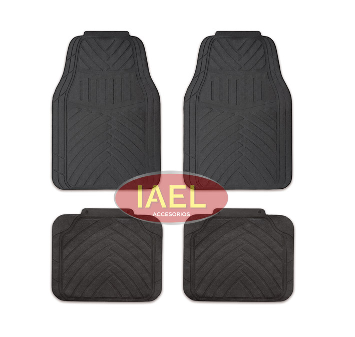 JGO. CUBREALFOMBRA GOMA 4 PIEZAS, PVC, MEDIDA DEL 65X44CM TRAS 40X31CM