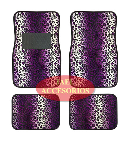 JGO.C/ALF. FELPA ANIMAL PRINT PURPURA 4PZAS