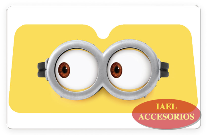CORTINA MINIONS PARABRISA METALIZADA OJOS 130*60CM
