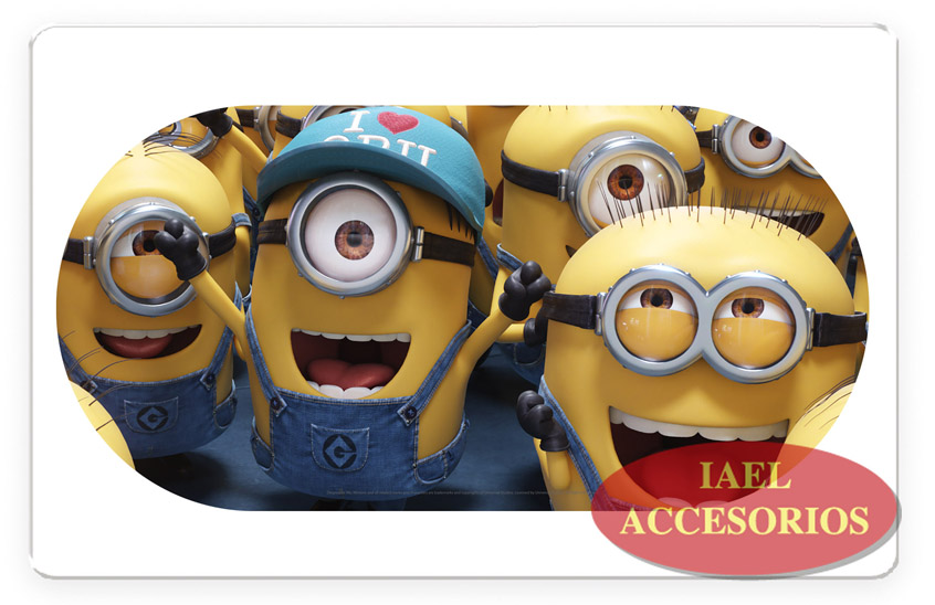 CORTINA MINIONS TRASERA PLEGABLE 100*50CM