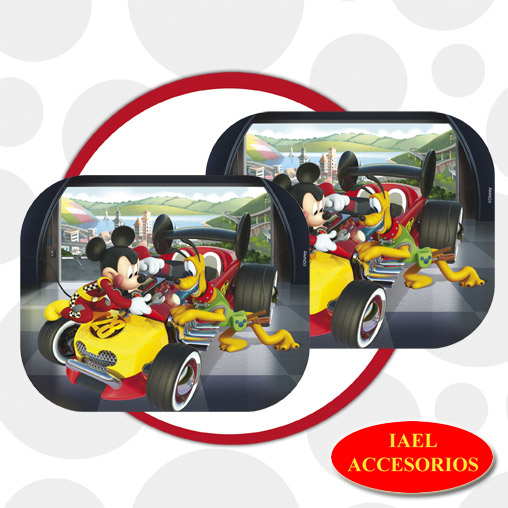 JGO. CORTINA DISNEY LATERAL PLEGABLE MICKEY AUTO, 44*38CM