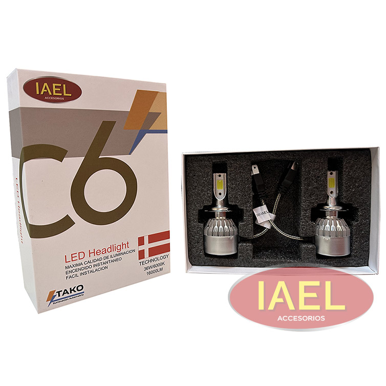 JGO. LAMPARA CREE LED C6 H1 - 2