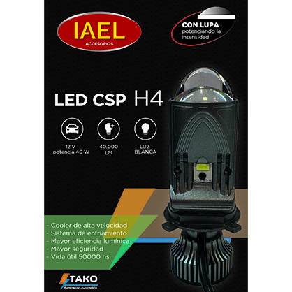 JGO. LAMPARA CREE LED LUPA H4 9003 HB2 CSP CANBUS - 2