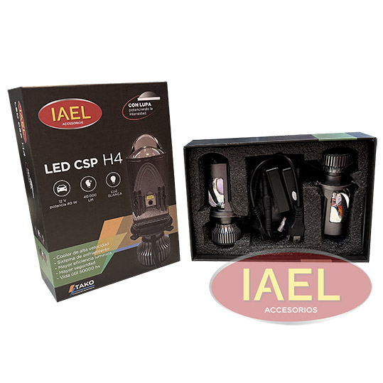 JGO. LAMPARA CREE LED LUPA H4 9003 HB2 CSP CANBUS - 3