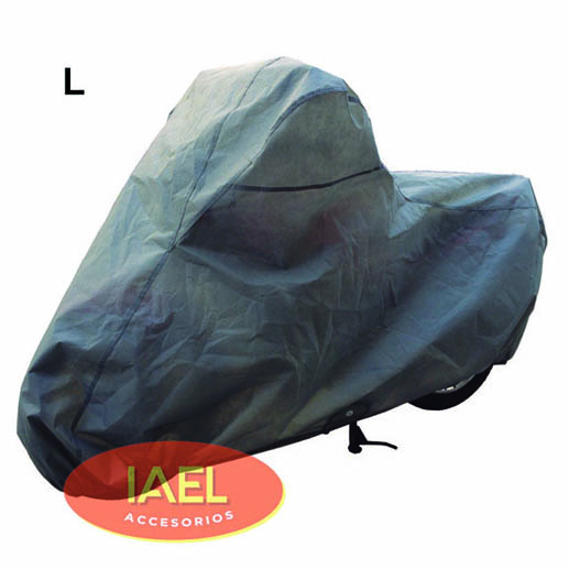 CUBRE MOTO L GRIS BICAPA MICROPERFORADO